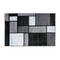 World Rug Gallery Contemporary Modern Boxes Design Soft Area Rug 2' x 3' Gray 106GRAY2X3 - alternate 2